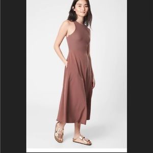 Athleta Winona Midi Support Dress in Hearth Rose